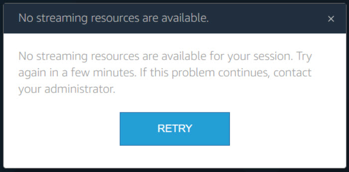 No Streaming Resources