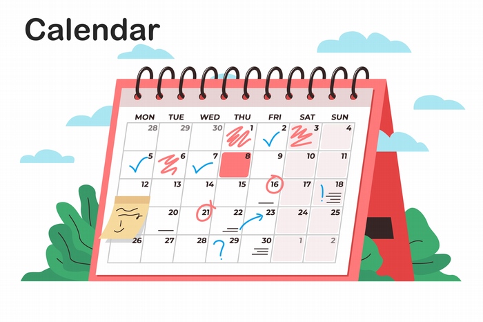 Button to learn more about calendar