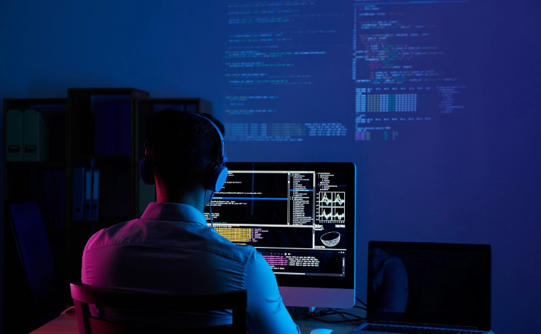 Guy at computer