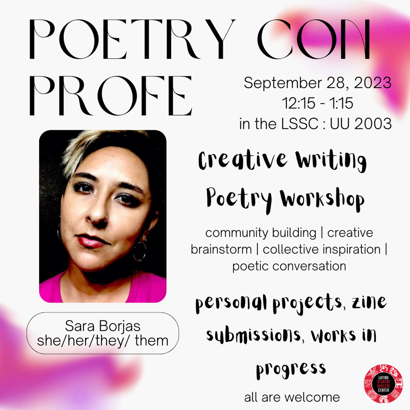 Poetry con Profe flyer