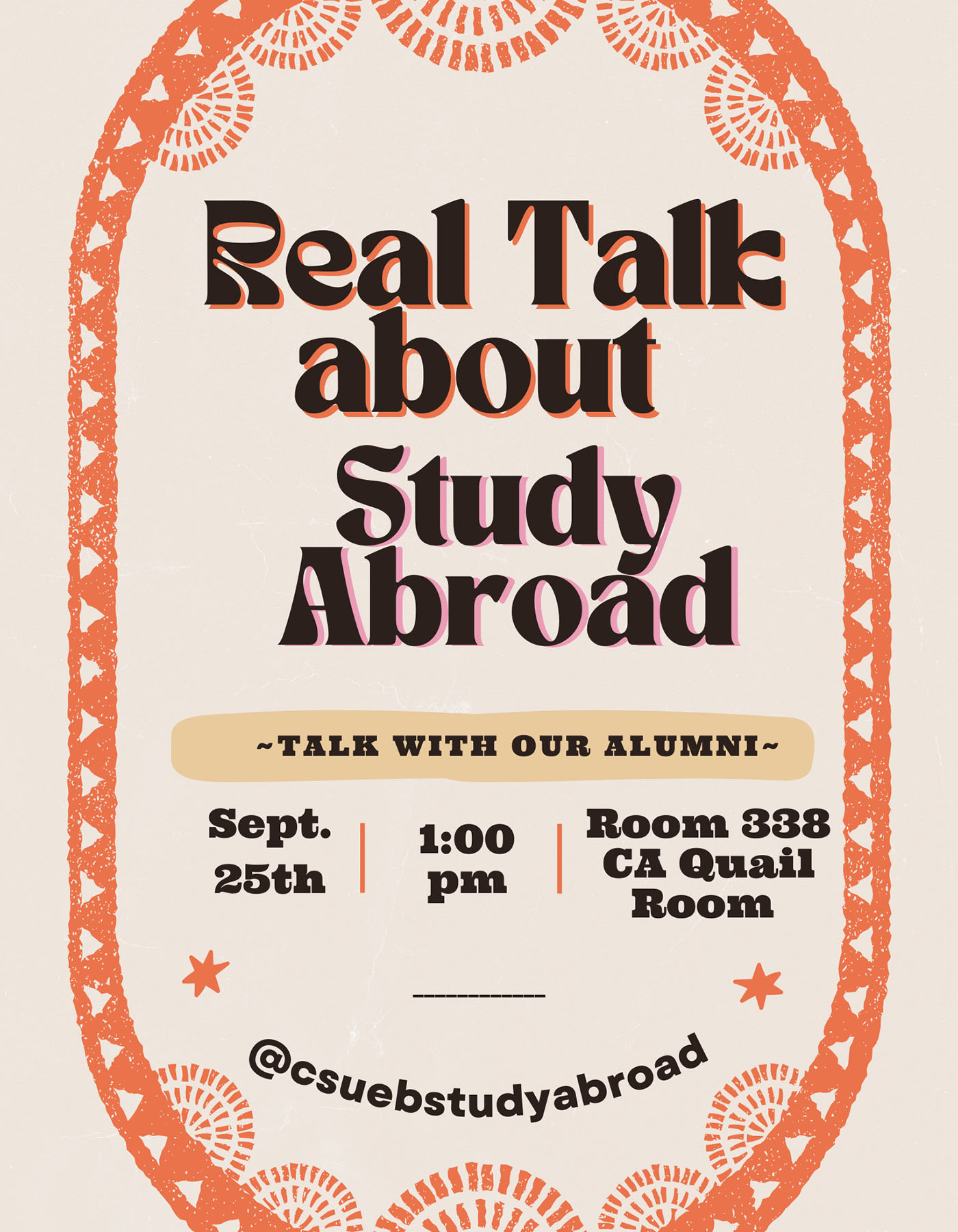 Study Abroad flyer