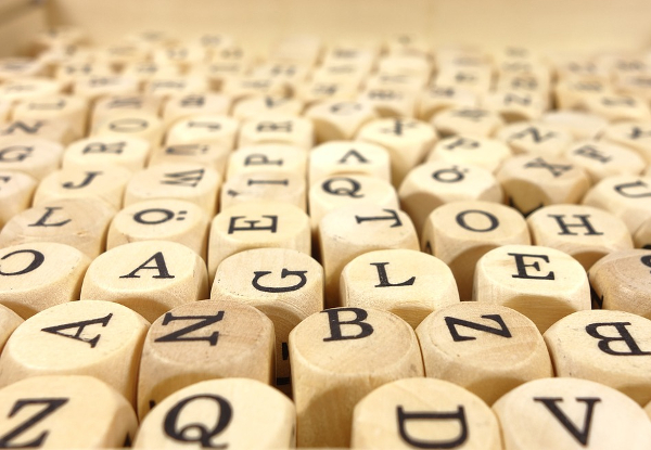 wooden alphabet cubes