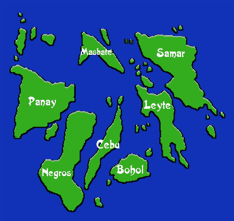 Visayan map where Abaklon tribe are