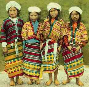Four Ibaloy children standing