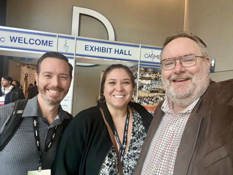 Dr. James with Lieven Smart (BA, 2010) and Shaylyn Ordaz (BA, 2014)