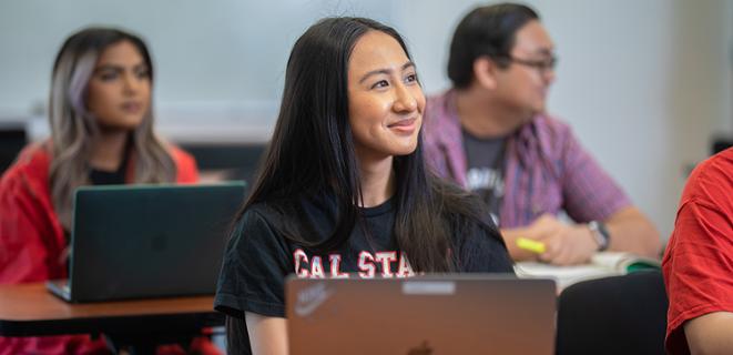 Business students in class