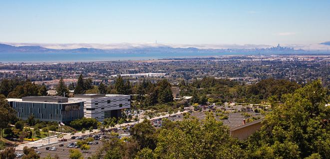 Aerial view of Hayward campus