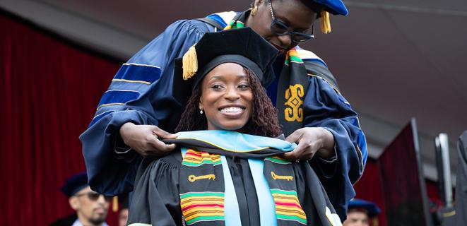 African-American student is honored at graduation