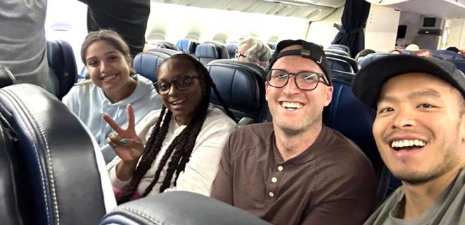 FAA students on a plane