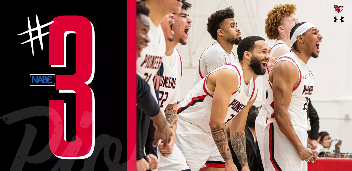 Men's Basketball players cheering