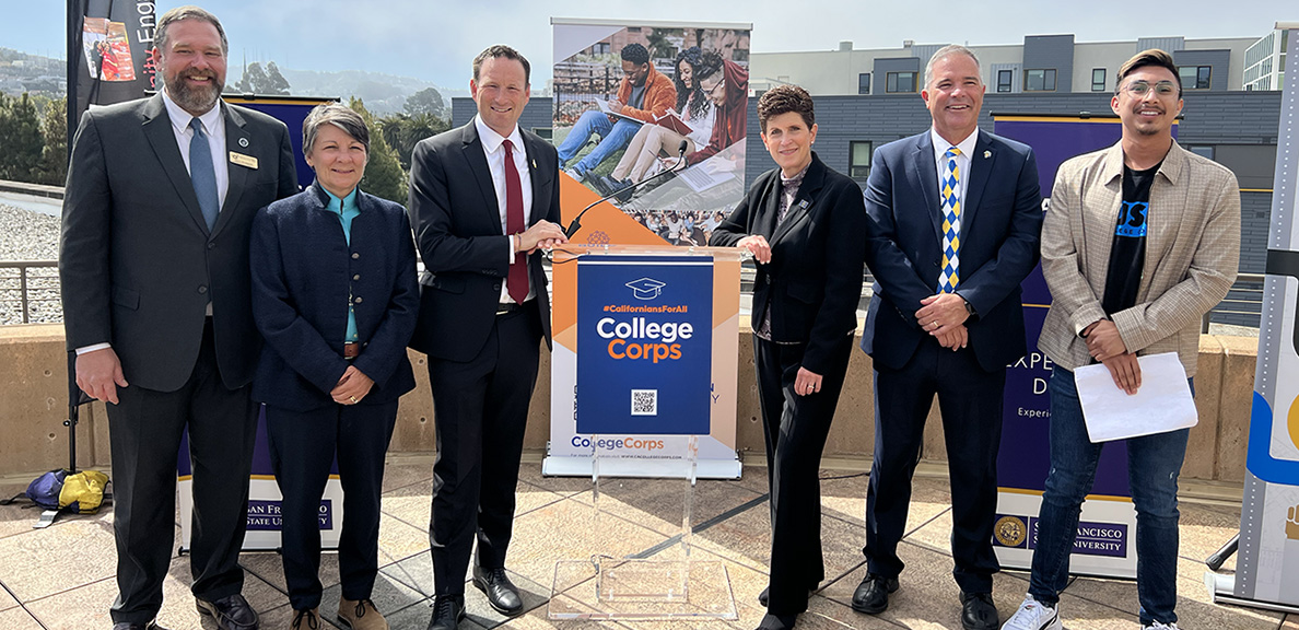 Provost Kim Greer represents Cal State East Bay at a CaliforniansForAll College Corps kickoff