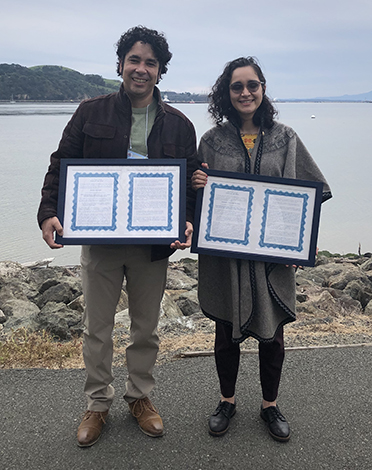 Math faculty Andrea Arauza Rivera and Jesús Oliver