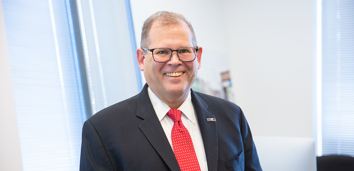 Provost Edward Inch in his office