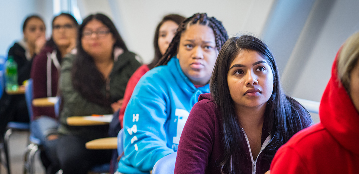 Students sitting in classroom