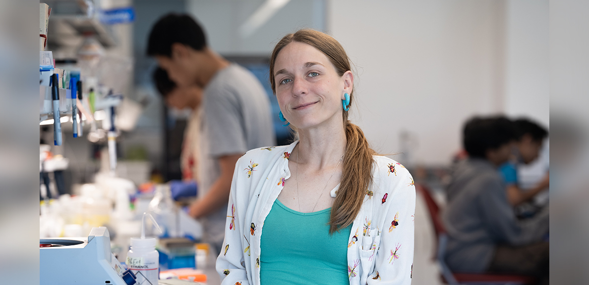 Katrina McCollough in a laboratory