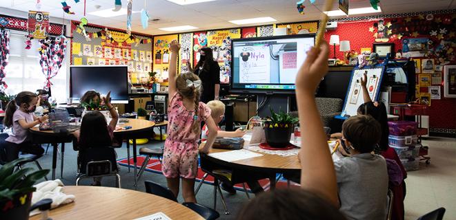 Classroom with kindergarteners