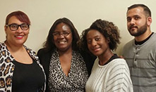 CSUEB's first group of students to complete the Social Media Marketing Certificate program. (from left to right): Monica Holmes, Kathy Andrews, Terry Cato and Nitesh Dutt.