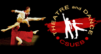 Theatre and dance logo, plus two dancers