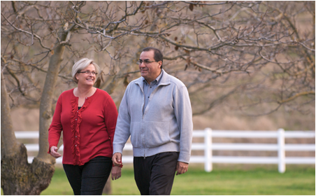 Lou and Kristi Miramontes at their home in the Tassajara Valley north of Pleasanton. by: Stephanie Secrest