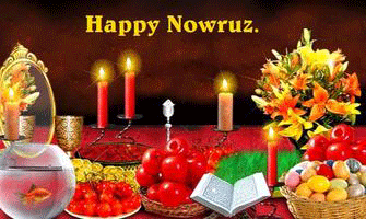 dinner with text happy nowruz