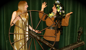 Jessica Betando on the right and Linda Dorsey on the right during a show