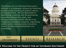 'Project for an Informed Electorate' prepares voters for election.