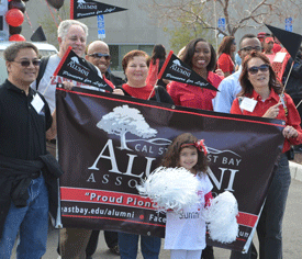 people holding banner