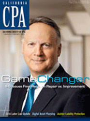 CSUEB Professor Gary McBride on the cover of the January/February edition of California CPA magazine.