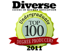 Thumbnail for the headline CSUEB in top 100 for degrees awarded students of color