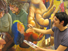 Thumbnail for the headline Students create diversity mural in University Library