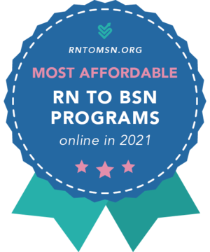 badge, der viser, at RN-BSN-programmet er et af de mest overkommelige programmer