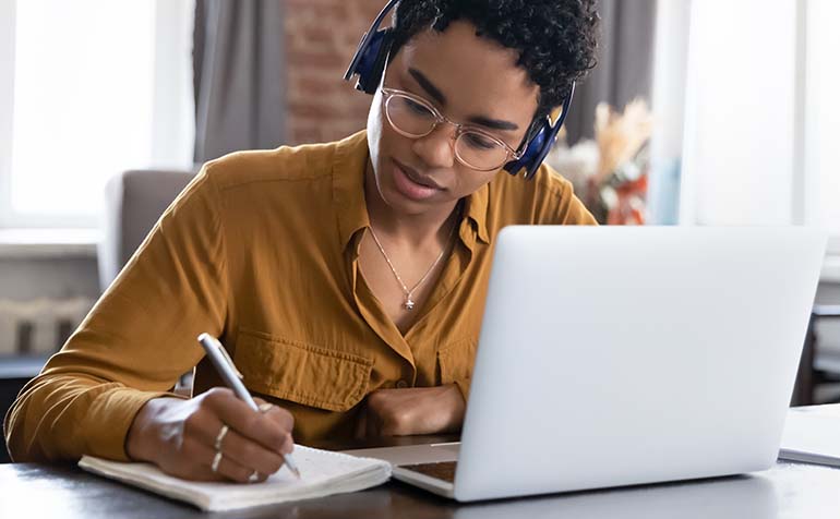 Student on Computer