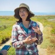 Photograph of Prof. Patty Oikawa in the field