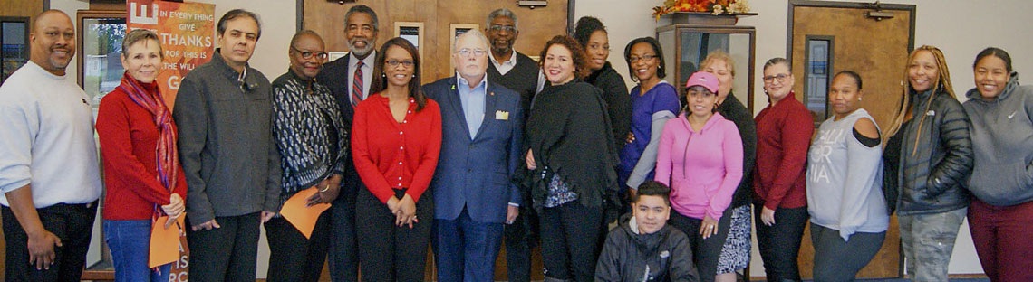 Participants from the Train the Trainers College Readiness Basics Course; launched in Fall 2016 at Palma Ceia Baptist Church in Hayward, CA. From left: Eric L. Moore - Educate California (Presenter), Denise McNair, Abdul Middya, Diana Levy, Stan Hébert (AVP Student Affairs), Annette Walker (Parents and Community Relations), Reverend James Valdespino, Pastor Tommy Smith Jr., Rebecca Olivera, Pamela Ratliff, Michele Mosely, Jake Shiffer, Maria Funes, Rosemary Vazquez, Ashley Upshaw, Brooklyn Petty.