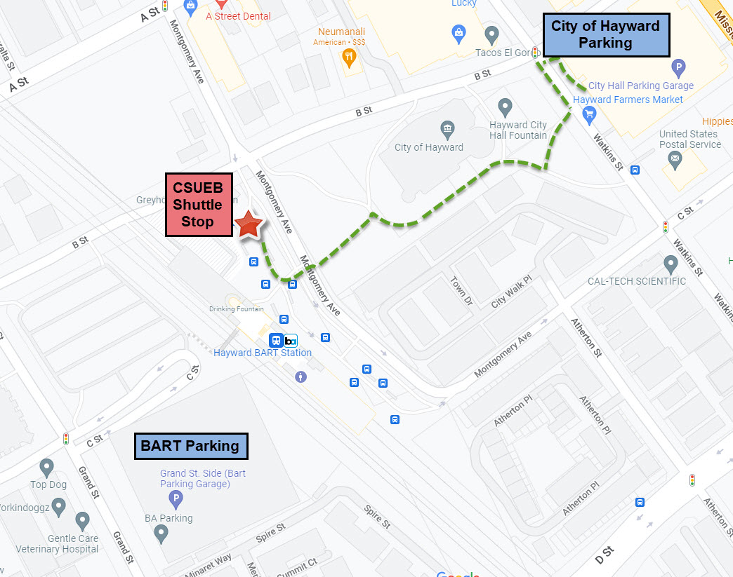 Hayward bart stop location commencement