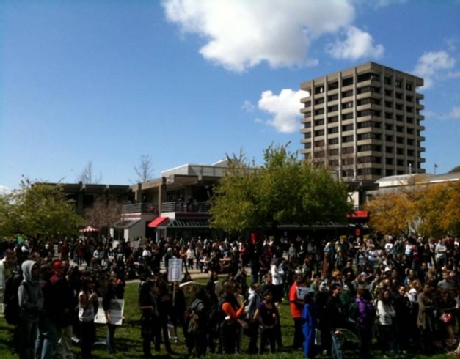 lot of people at cal state east bay outdoor