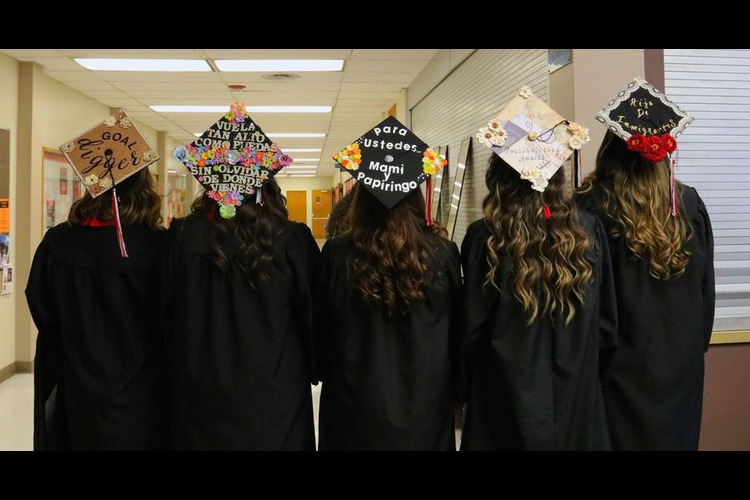 Students participate in the opening ceremony of CSUEB's Latinx Graduation