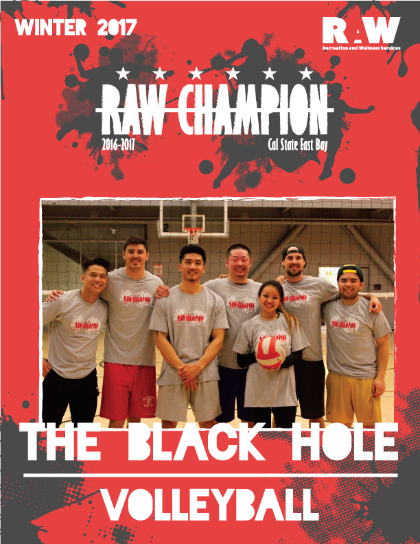 Winter 2017 Volleyball Champions The Black Hole flyer