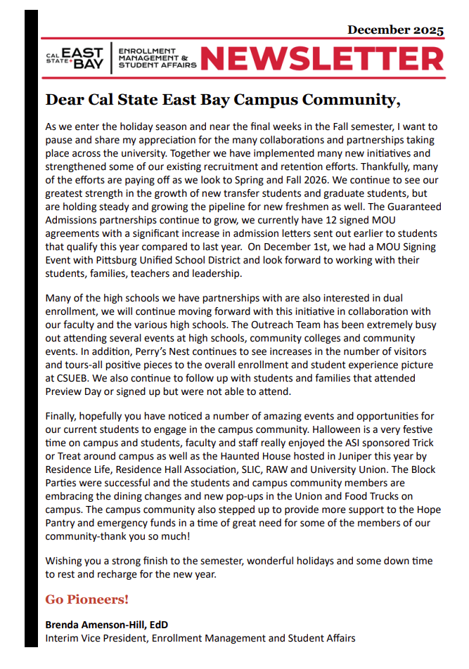 December 2025 Newsletter