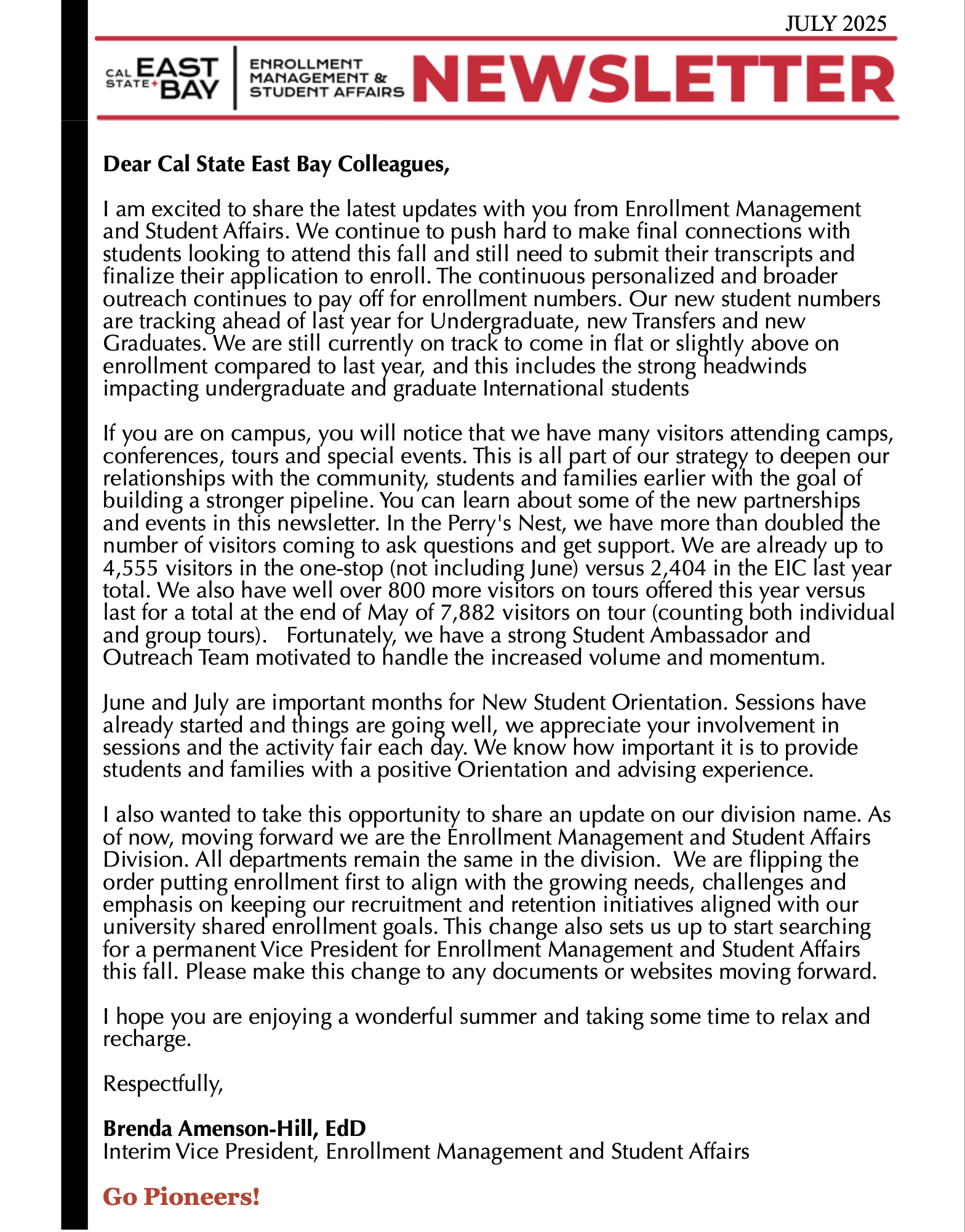 July 2025 Newsletter