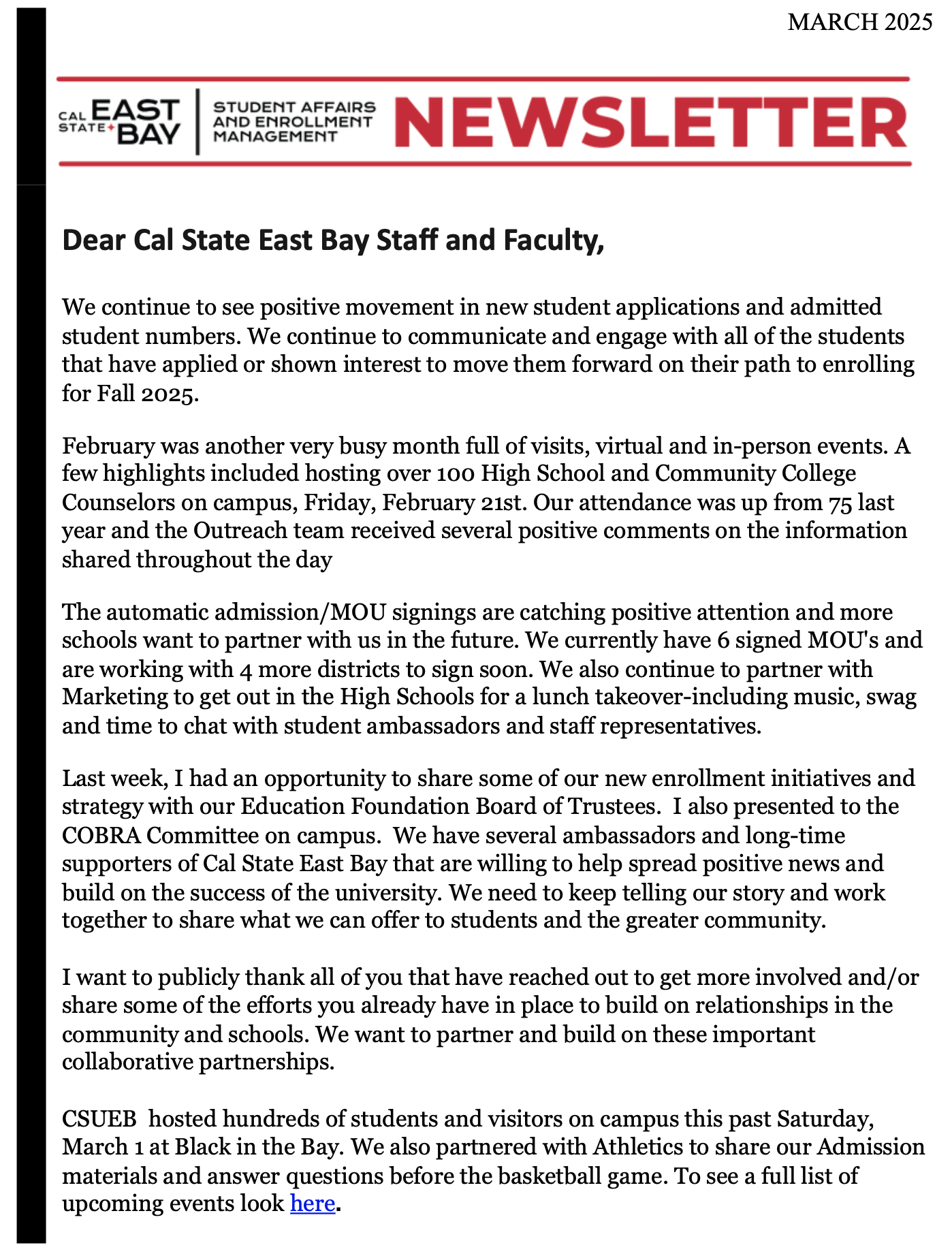 March 2025 Newsletter