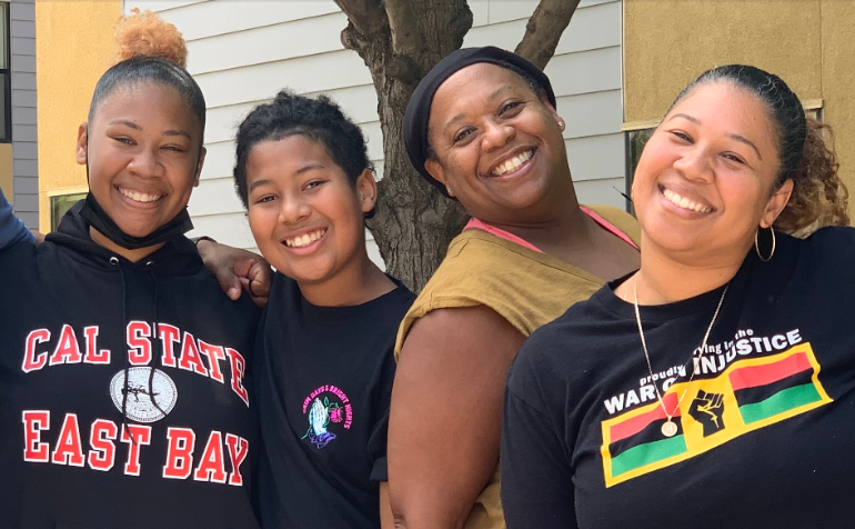 family smiling