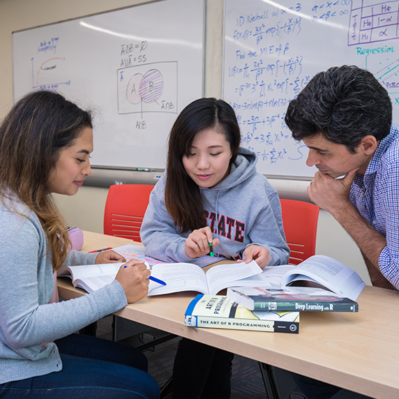Students working and studying together