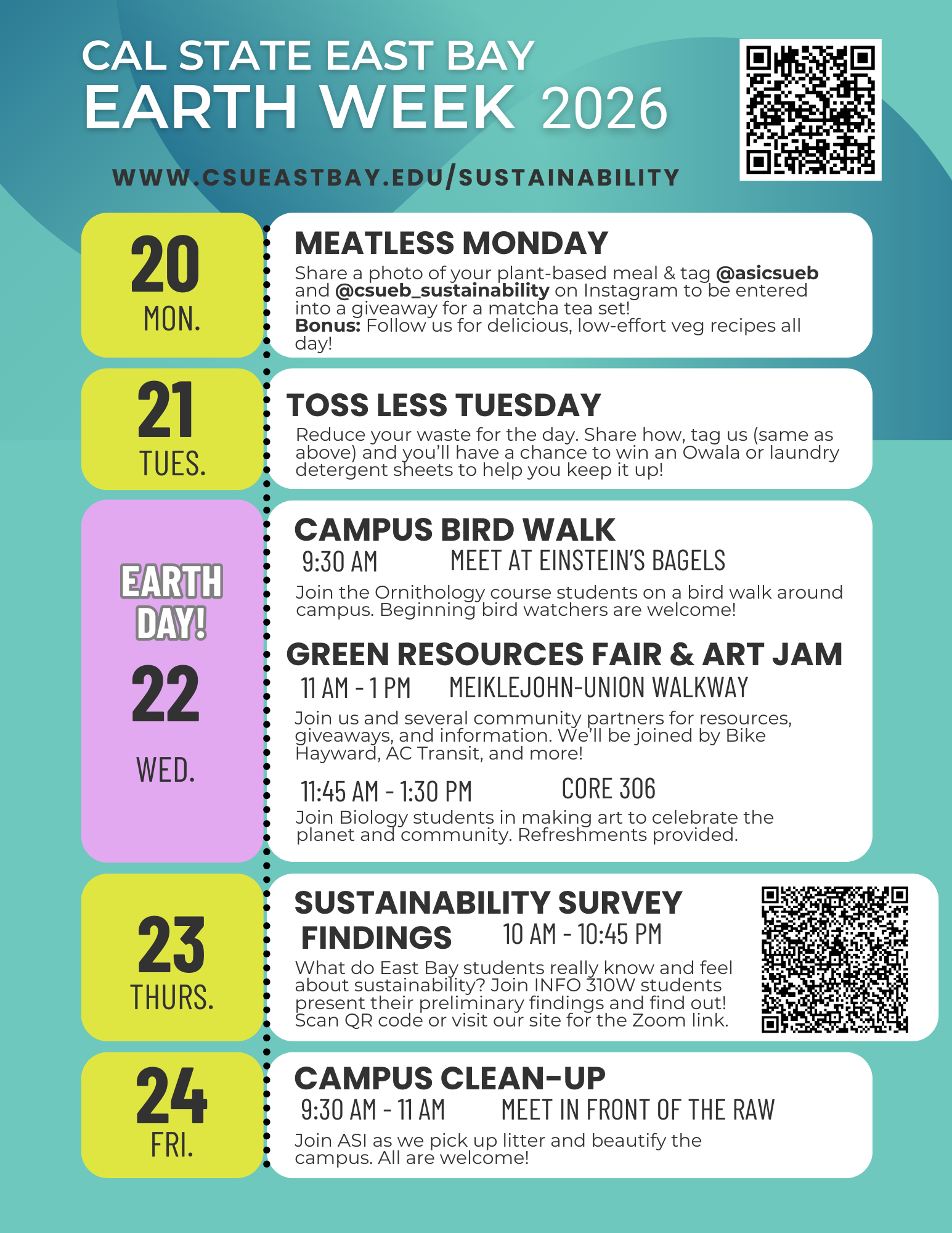 2026 Earth Week Flyer