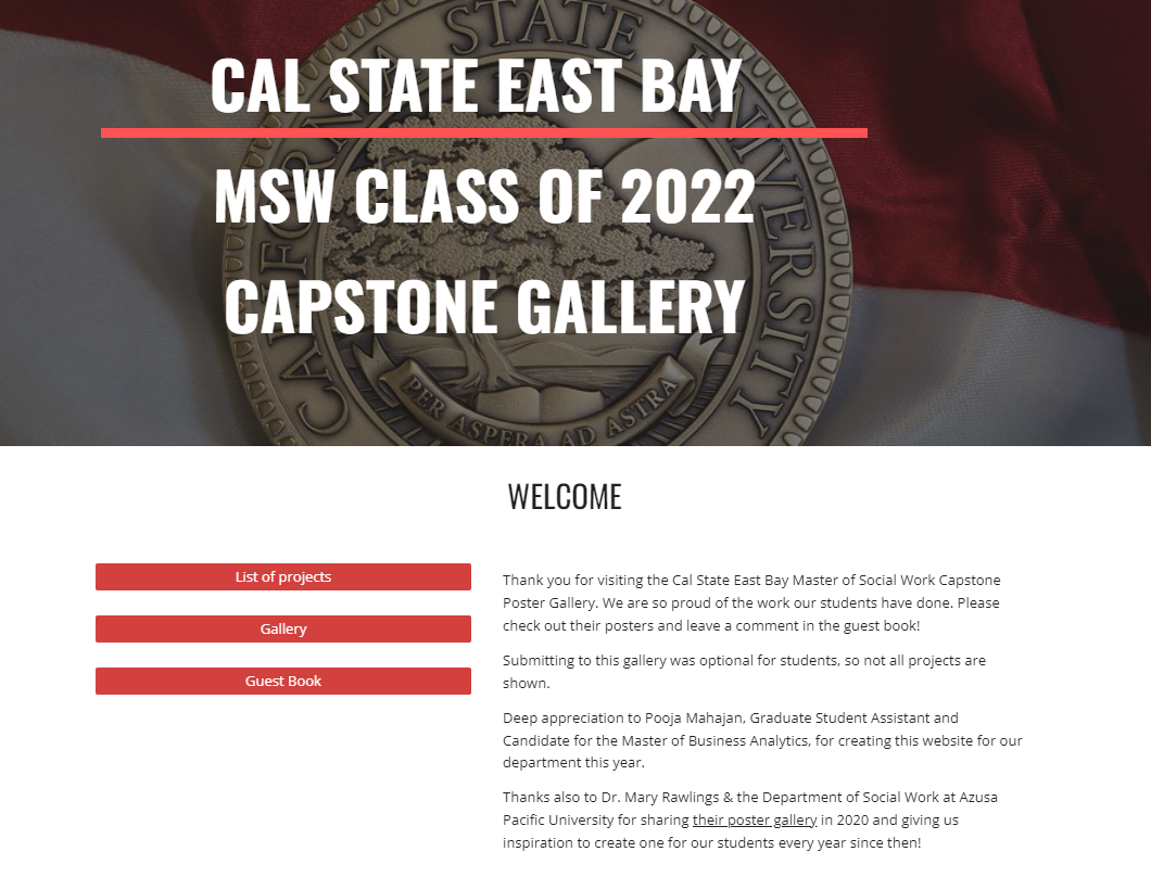 2022 CSUEB MSW Capstone Poster Session
