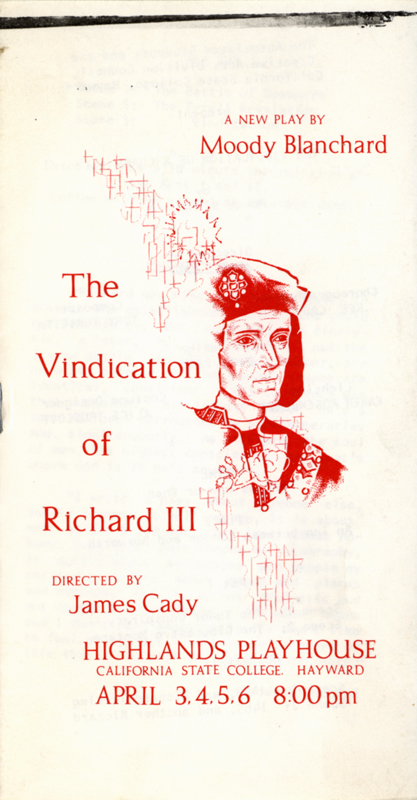 The Vindication of Richard III flyer