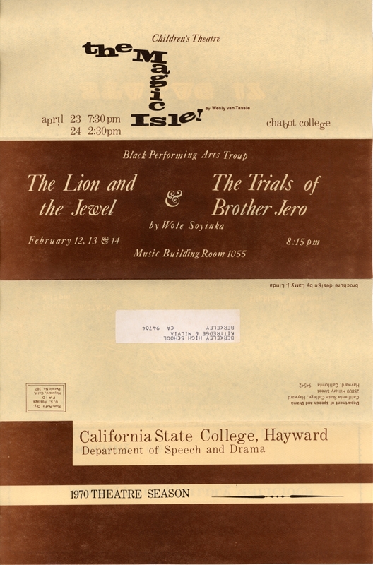 The Lion and the Jewel & The Trials of Brother Jero flyer