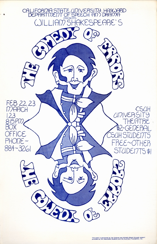 The Comedy of Errors flyer