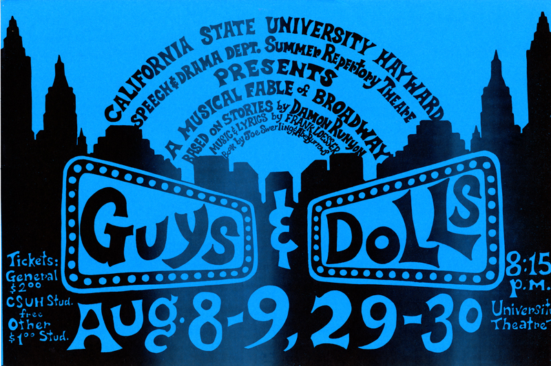 Summer Repertory Theatre 1975: Guys & Dolls flyer