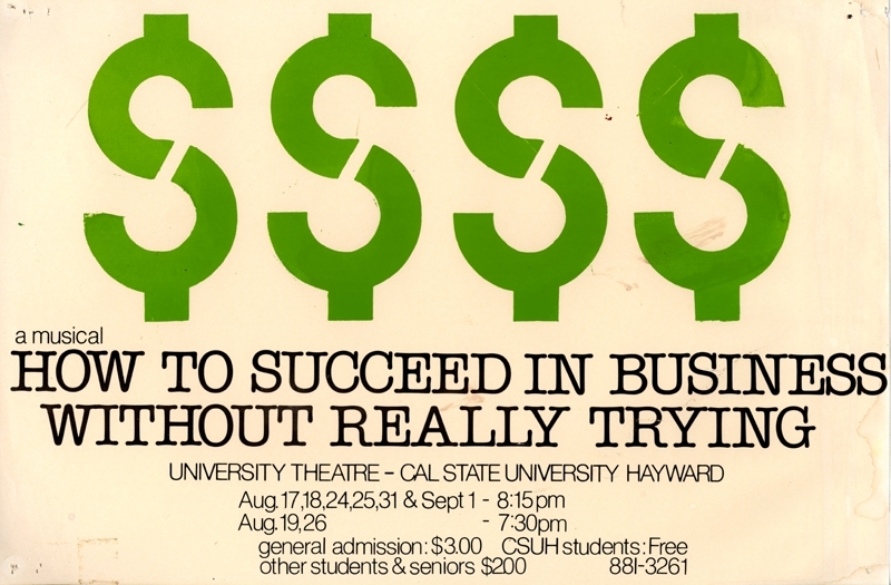Summer Repertory Theatre 1979: How to Succeed in Business Without Really Trying flyer